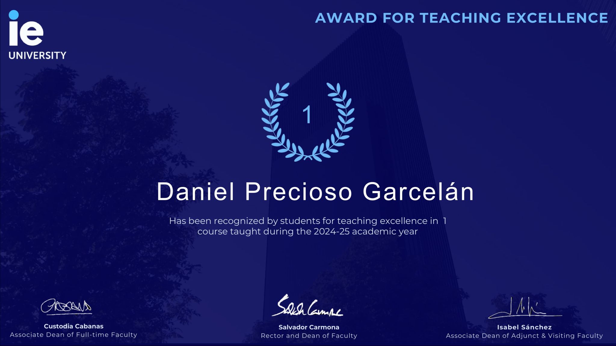 Teaching Excellence Award